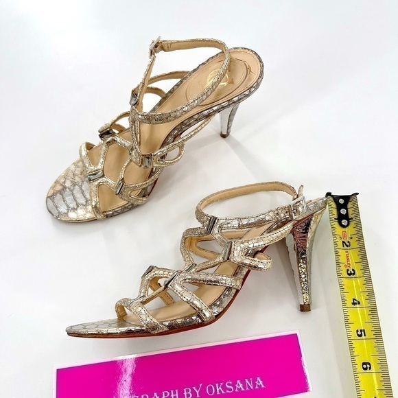 CV Signature Vogue Metallic Snake-Print Sandal size 9 M - Picture 7 of 11
